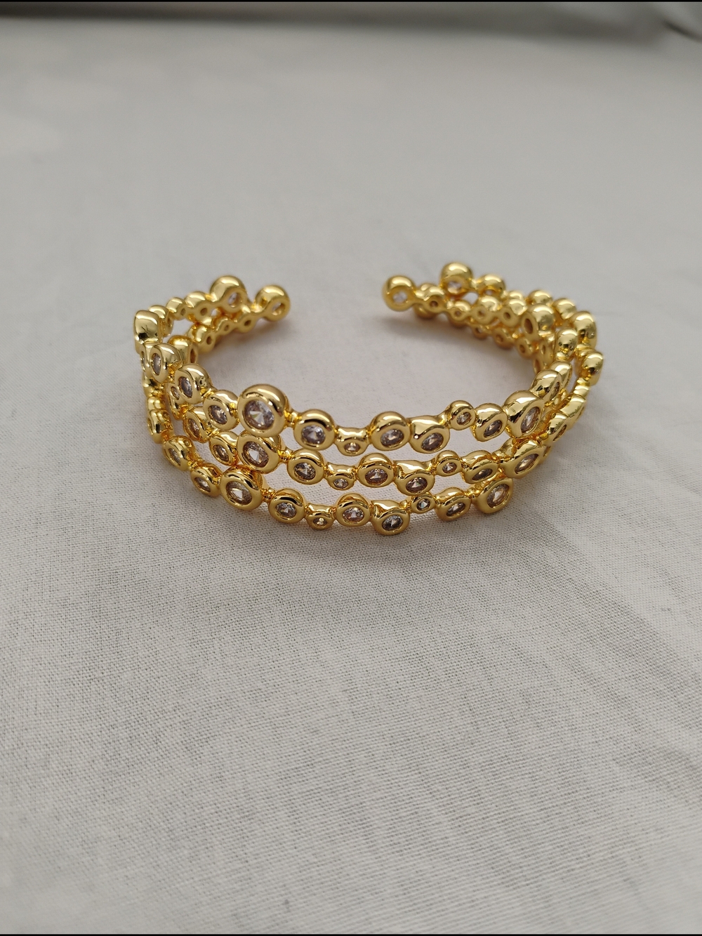 *Set of 3* Alexis Bittar Asterales Gold Skinny Cuff Bracelet - Picture 4 of 5